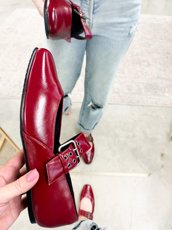 Soho Ballet Flat-Wine