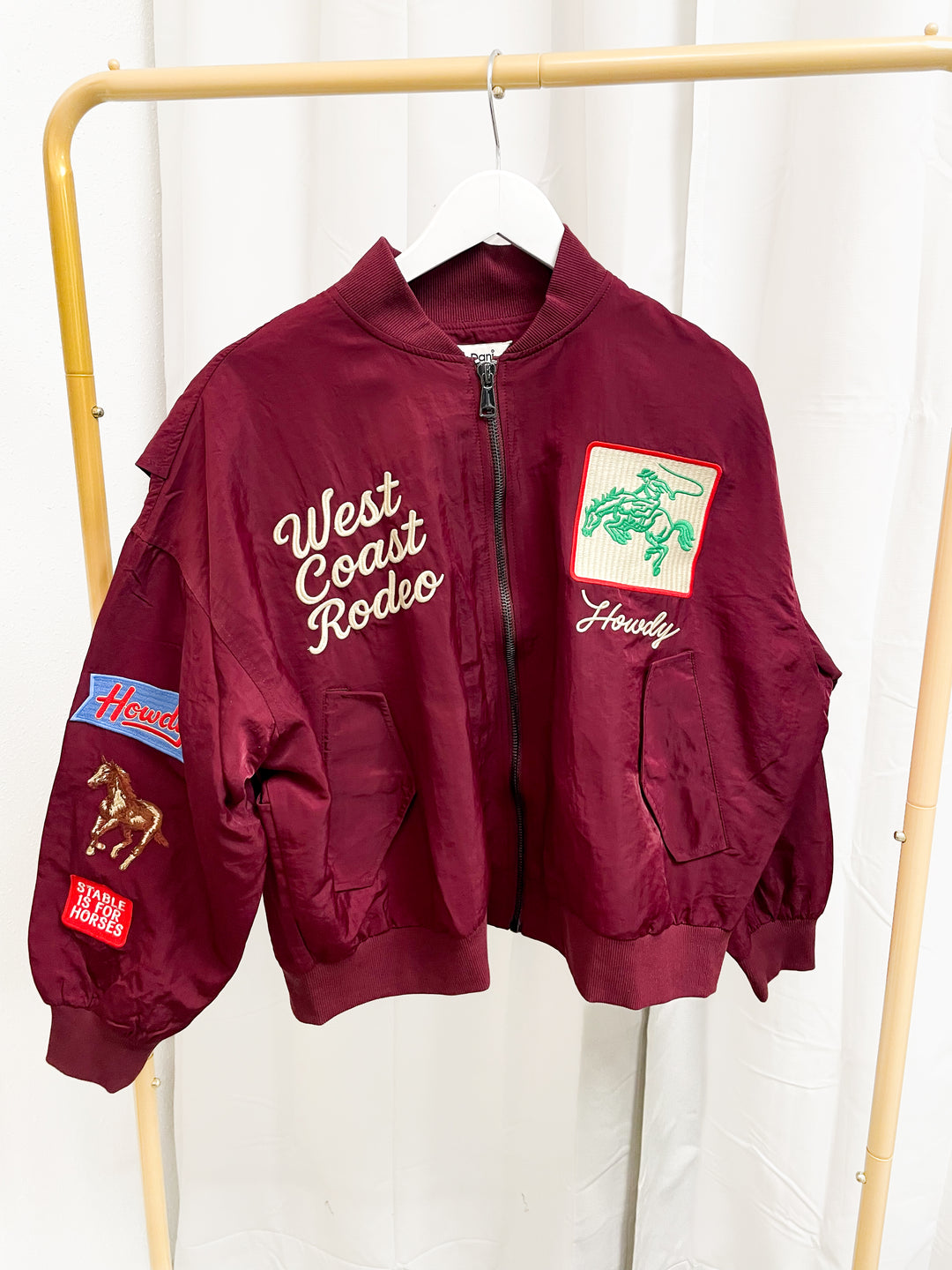 West League Bomber Jacket-Burgundy