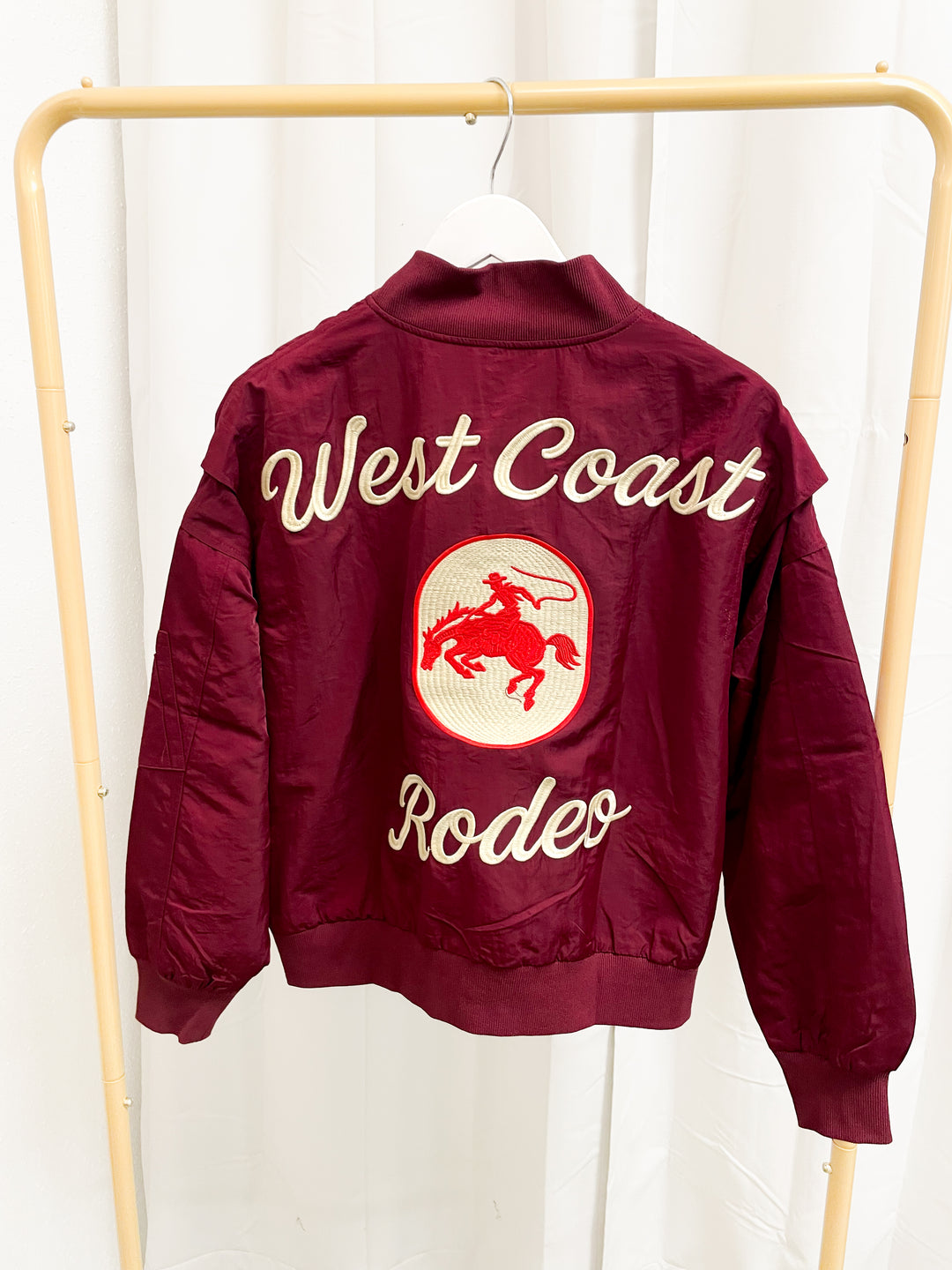 West League Bomber Jacket-Burgundy