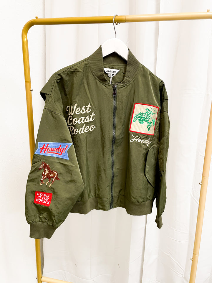 West League Bomber Jacket-Army Green