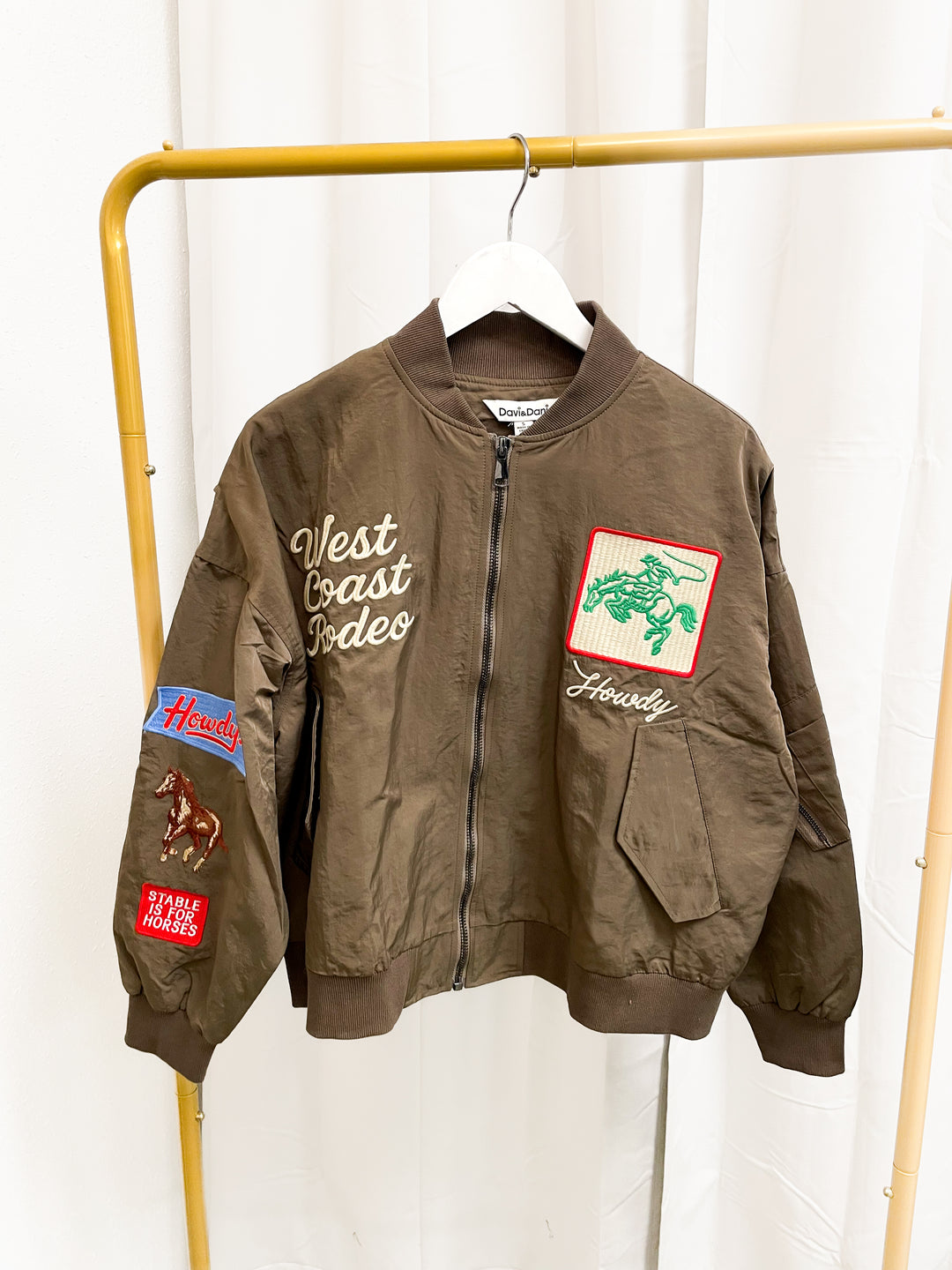 West League Bomber Jacket-Mocha Mousse