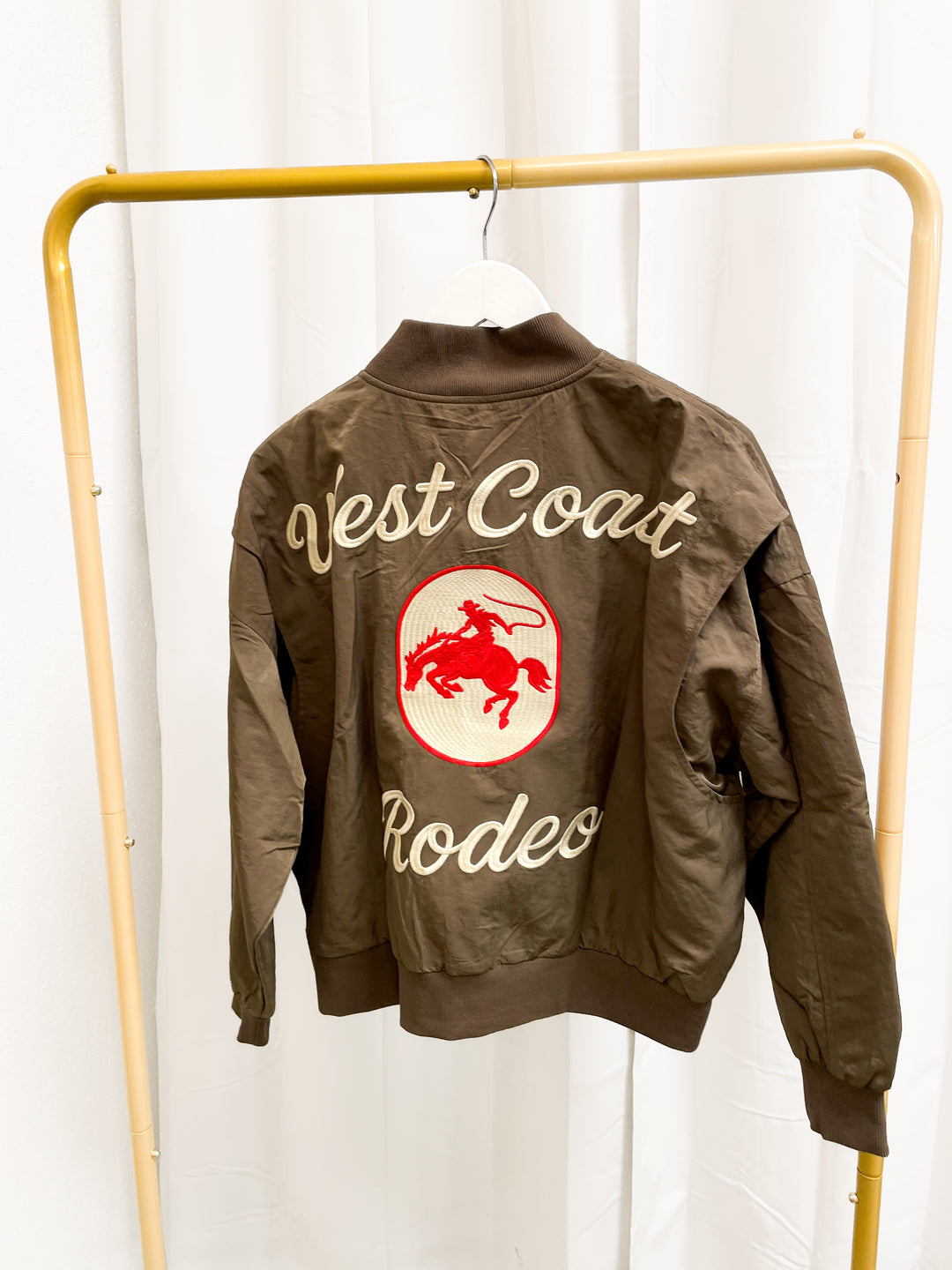 West League Bomber Jacket-Mocha Mousse