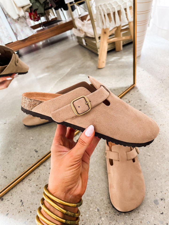 Regis Slip On Clog-Taupe