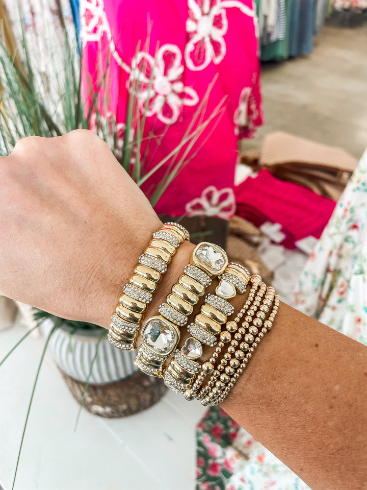Golden Heart Crystal Stack Set