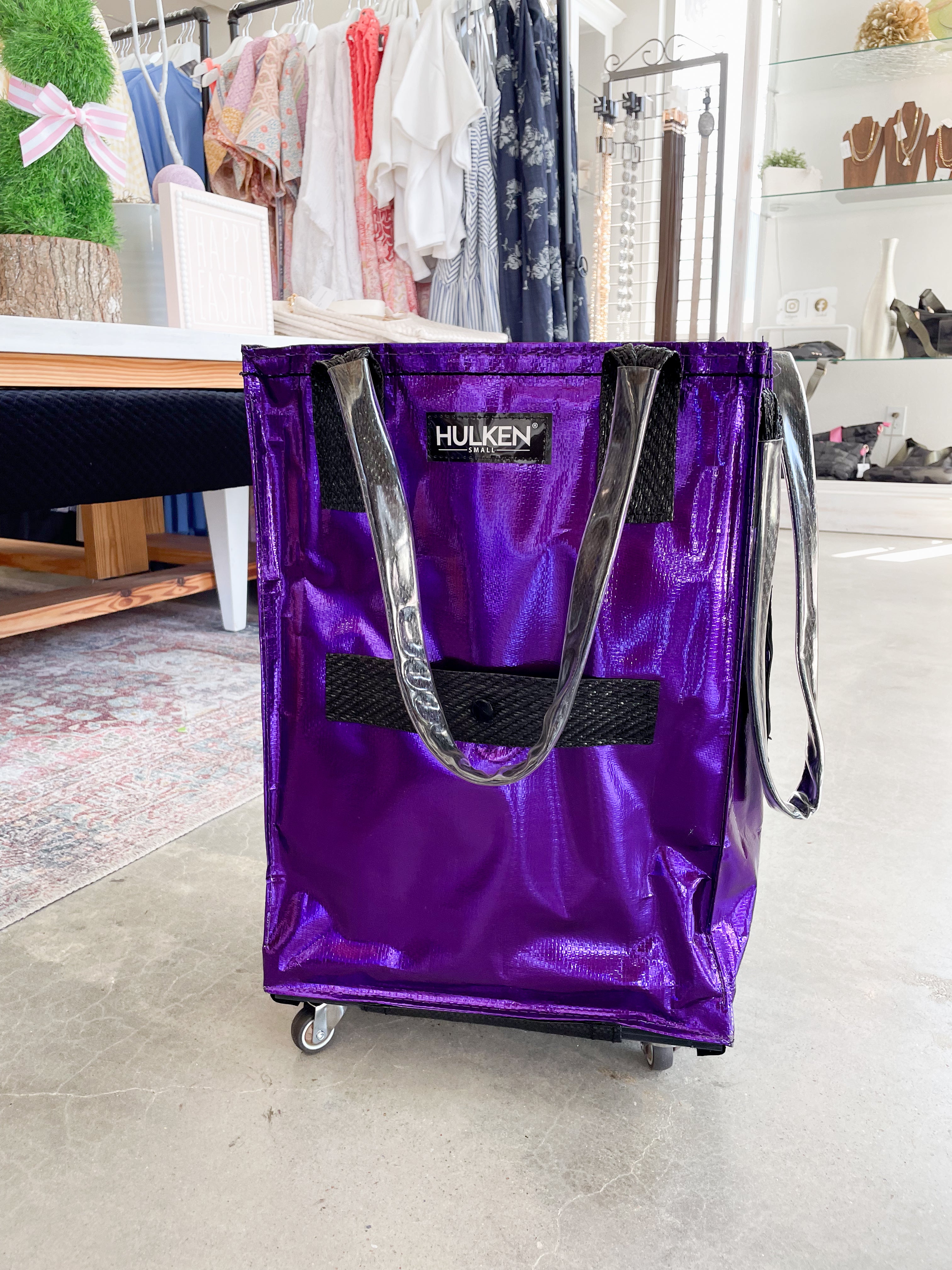 Hulken® Small Signature Rolling Tote Bag-Ultraviolet – Sparkle