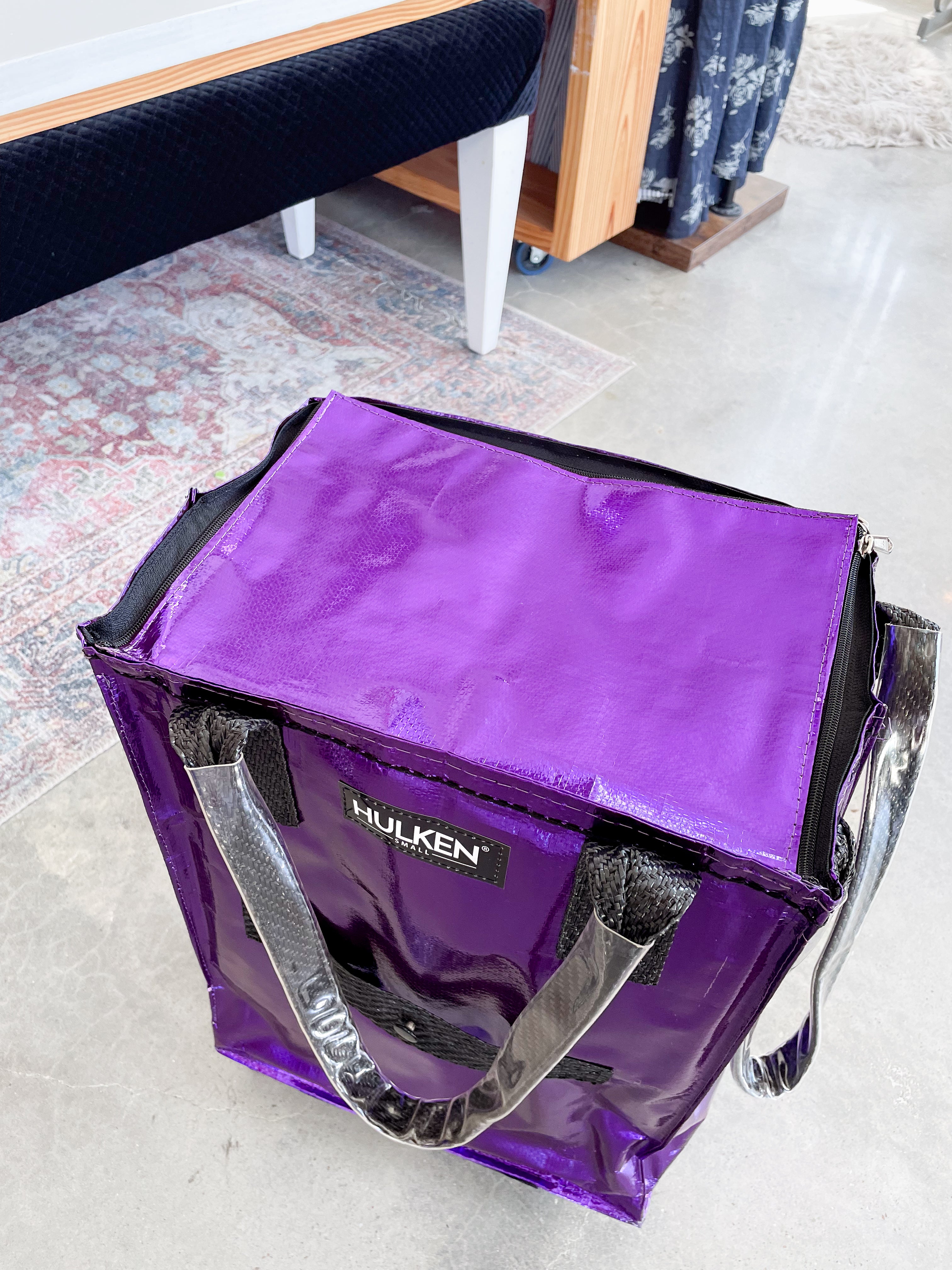 Hulken® Small Signature Rolling Tote Bag-Ultraviolet – Sparkle
