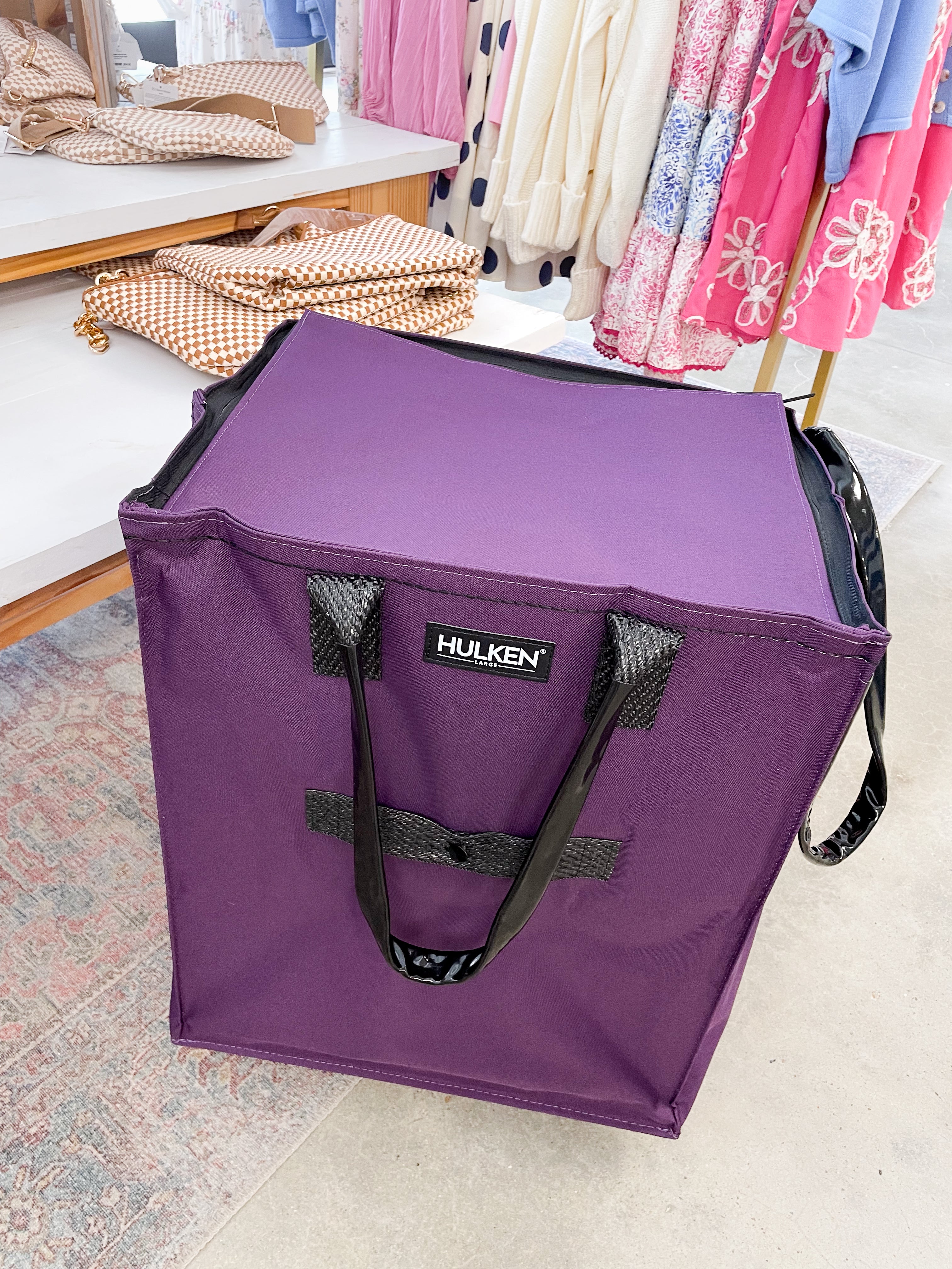 Hulken® Large Matte Rolling Tote Bag-Plum – Sparkle Tallahassee