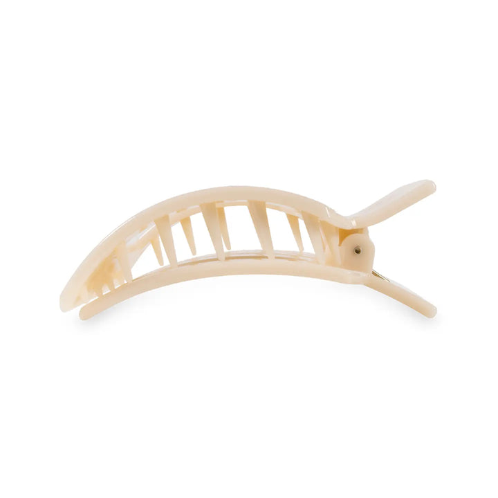 Square Flat Hair Clip Medium-Almond Beige