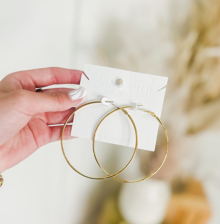 Night Out Gold Hoop Earrings