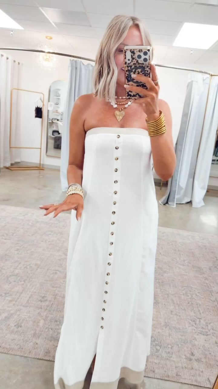 Florence Strapless Maxi-Off White