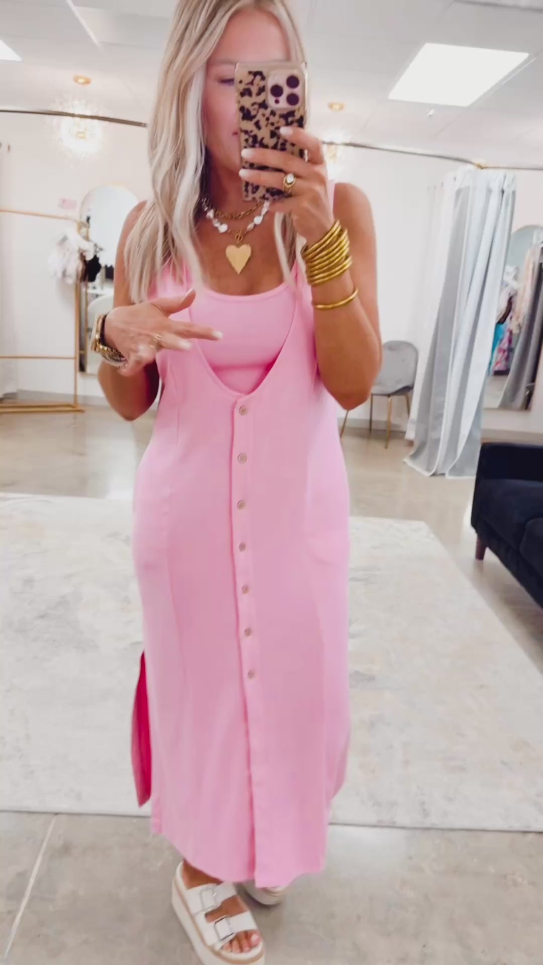 Bailey Bralette & Midi Dress-Hibiscus