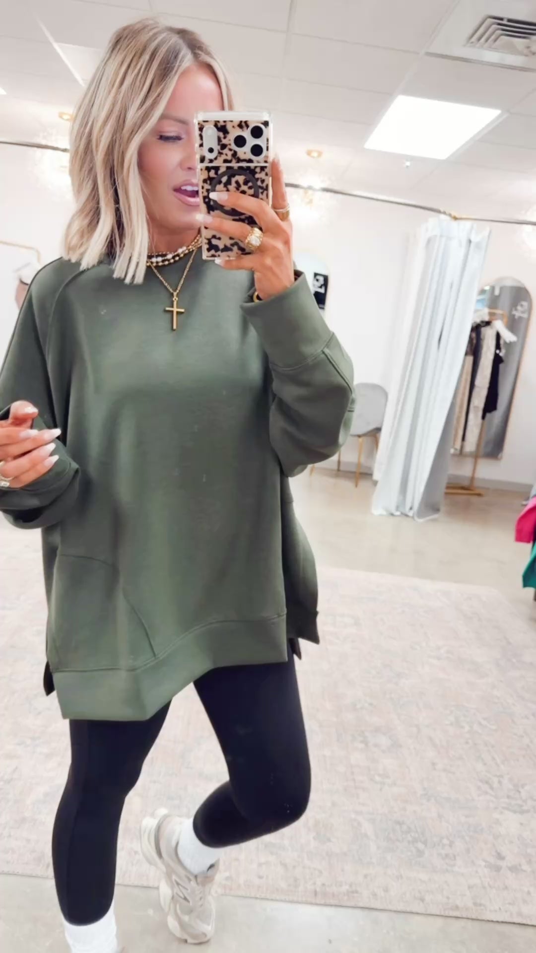 The Split Edge Pullover- Dark Olive