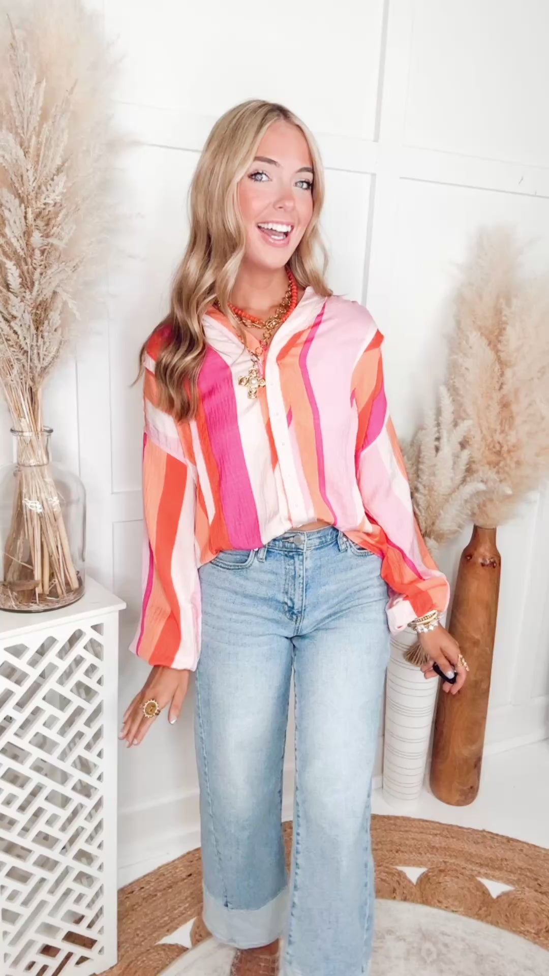 The Sorbet Stripe Blouse