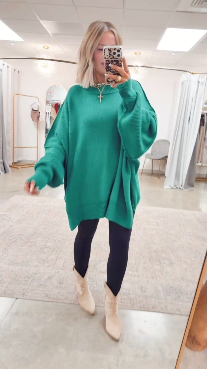 Forest Chill Mock Neck Sweater