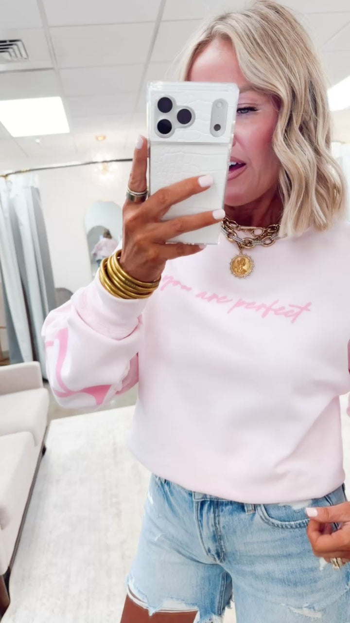 Worthy Light Pink Sweatshirt