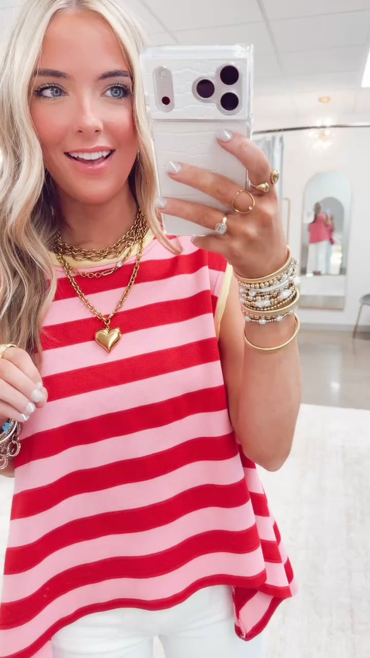The Minnie Striped Sleeveless Tank