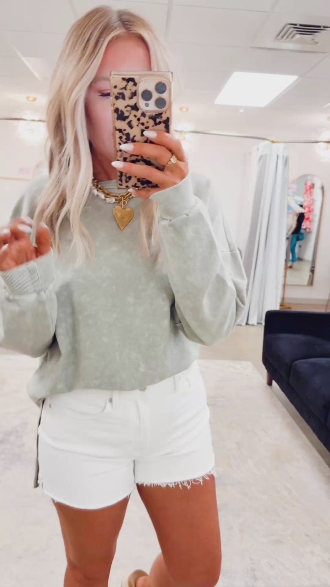Washed Side Split Knit Top-Moss