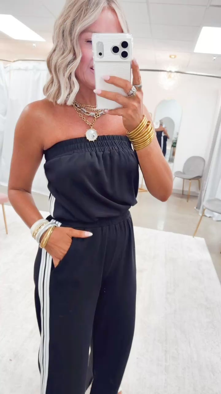The Weekend Whim Jumpsuit-Black