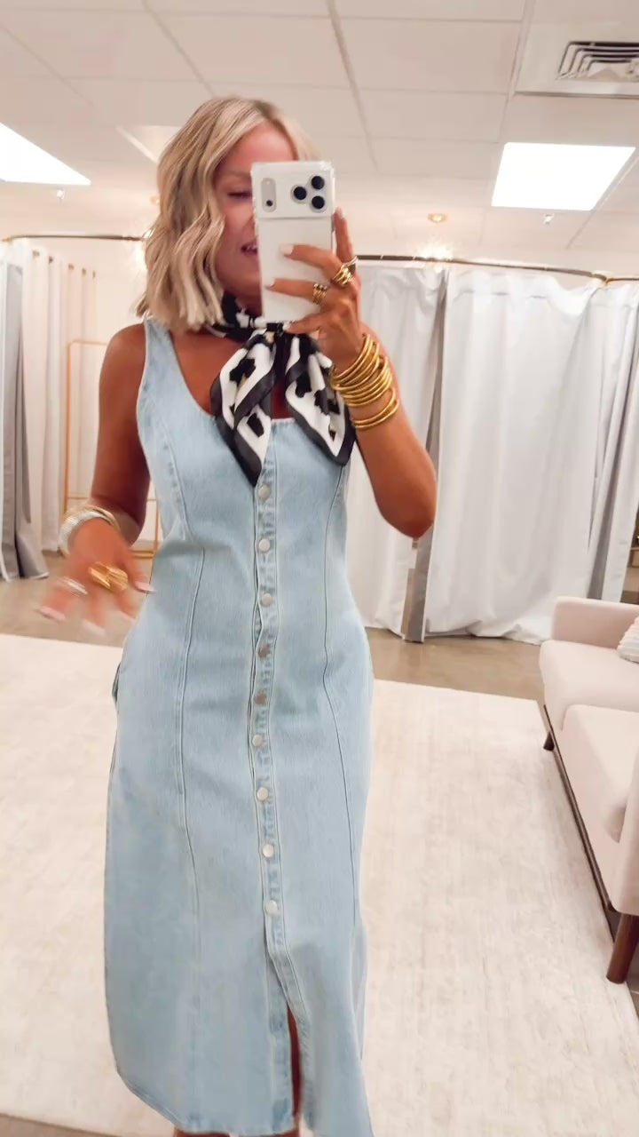 The Brighton Jean Midi Dress