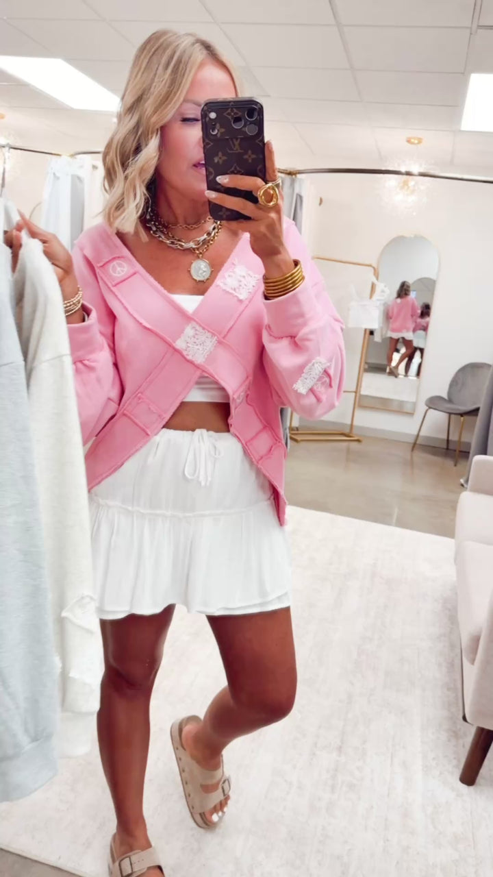 The Quinn Wrap Top-Candy Pink