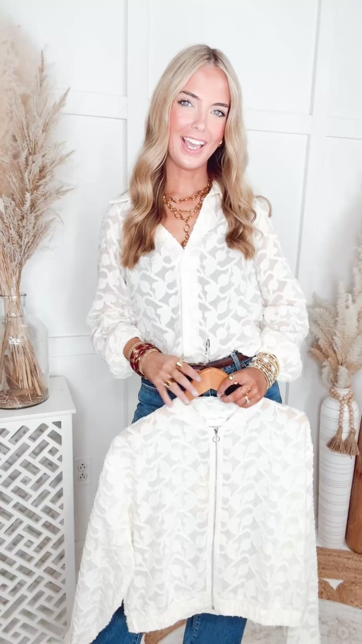 The Capri Soleil Blouse-Cream