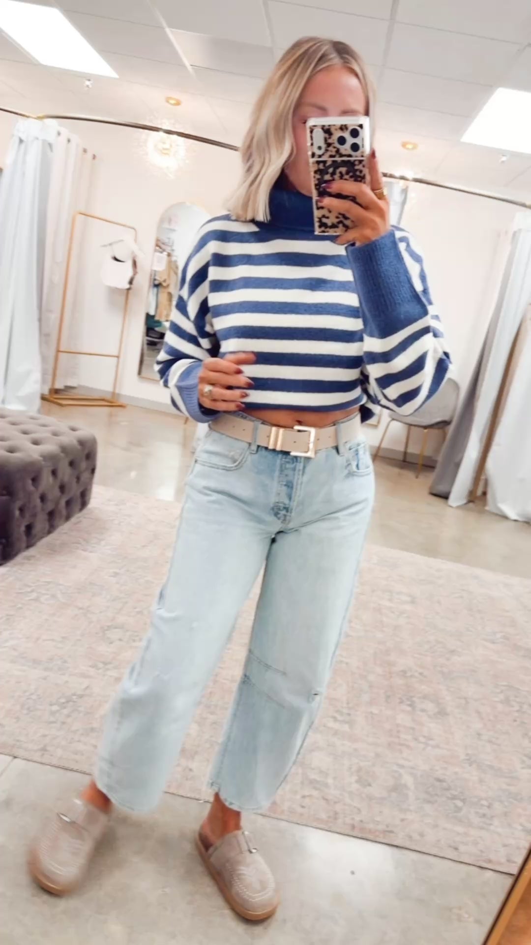 The Suri Sweater-Indigo/Cream