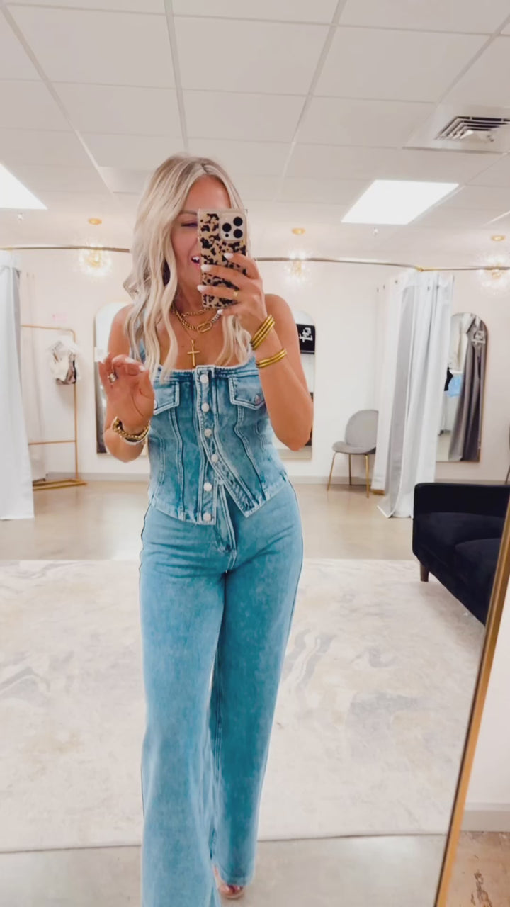 Ridge Denim Vest & Pants Set