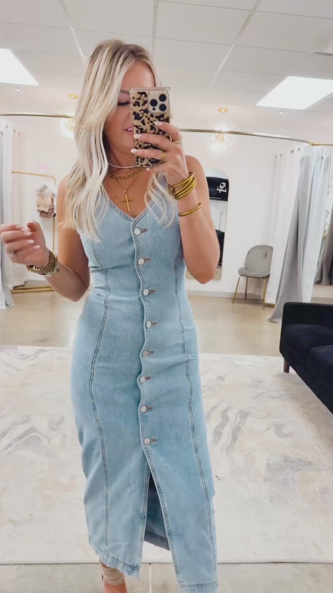Remi Denim Midi Dress