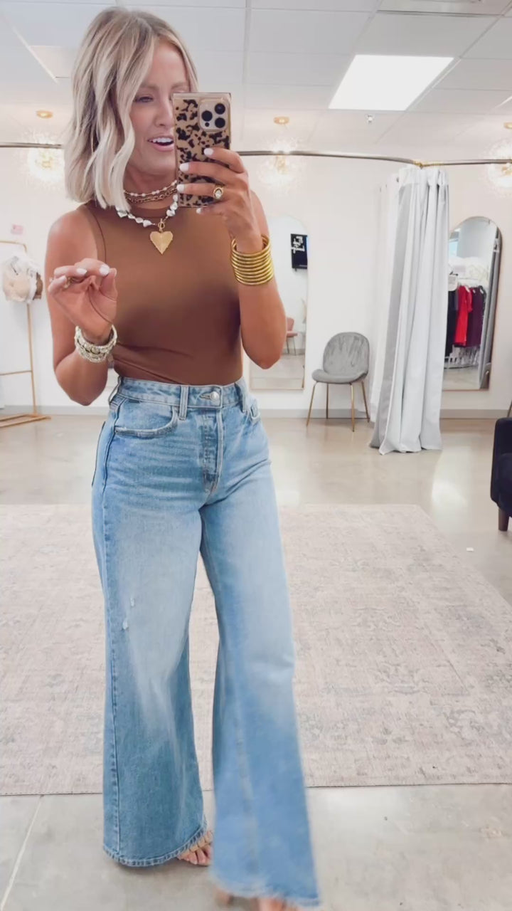 Cozy Slate Bodysuit-Brown