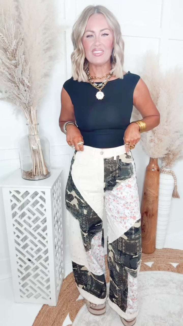The Bohemian Patchwork Pants-Camo