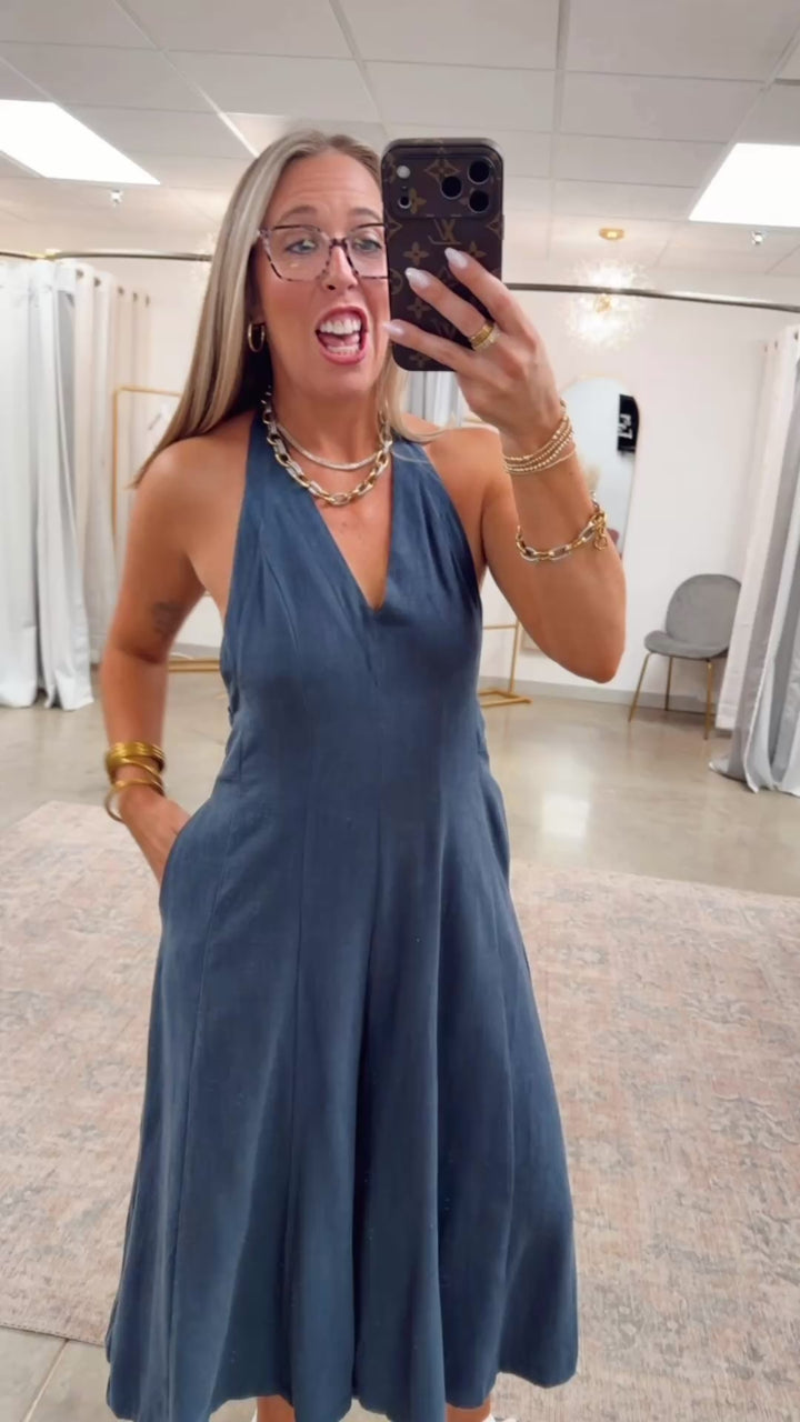 Lainey Halter Wide-Leg Jumpsuit