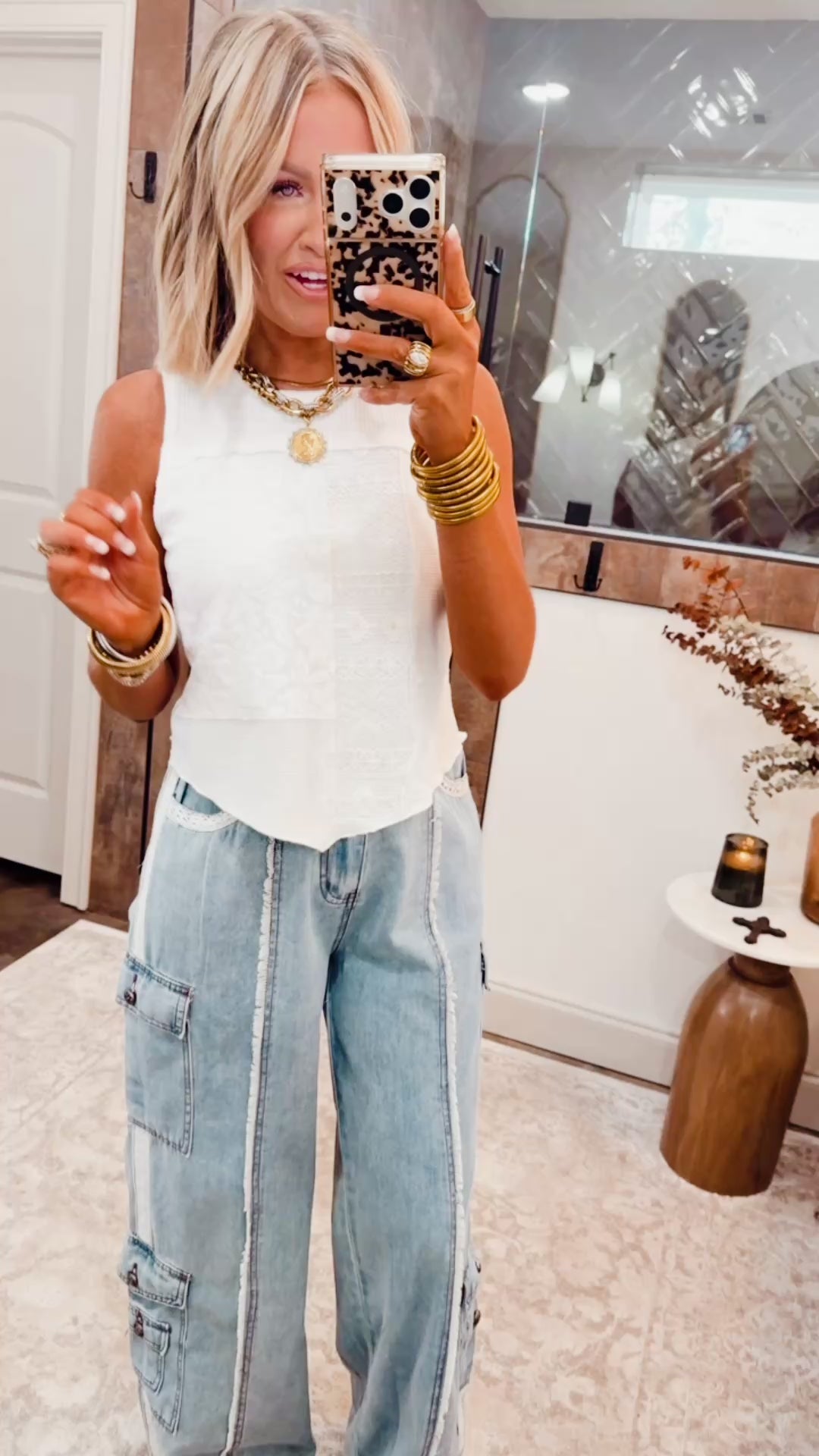 Lola Panel Tank-Off White