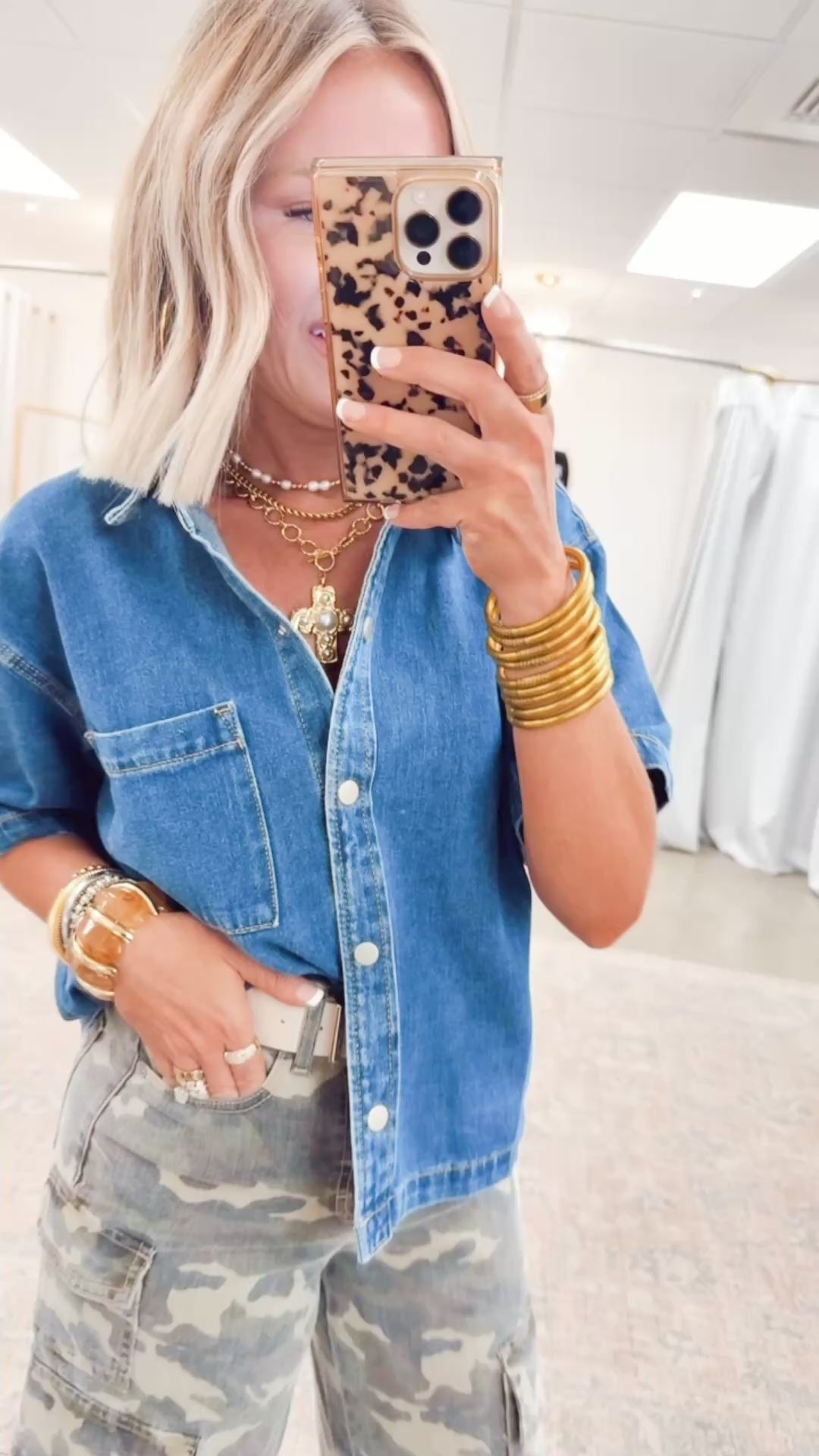 Cheyenne Denim Top