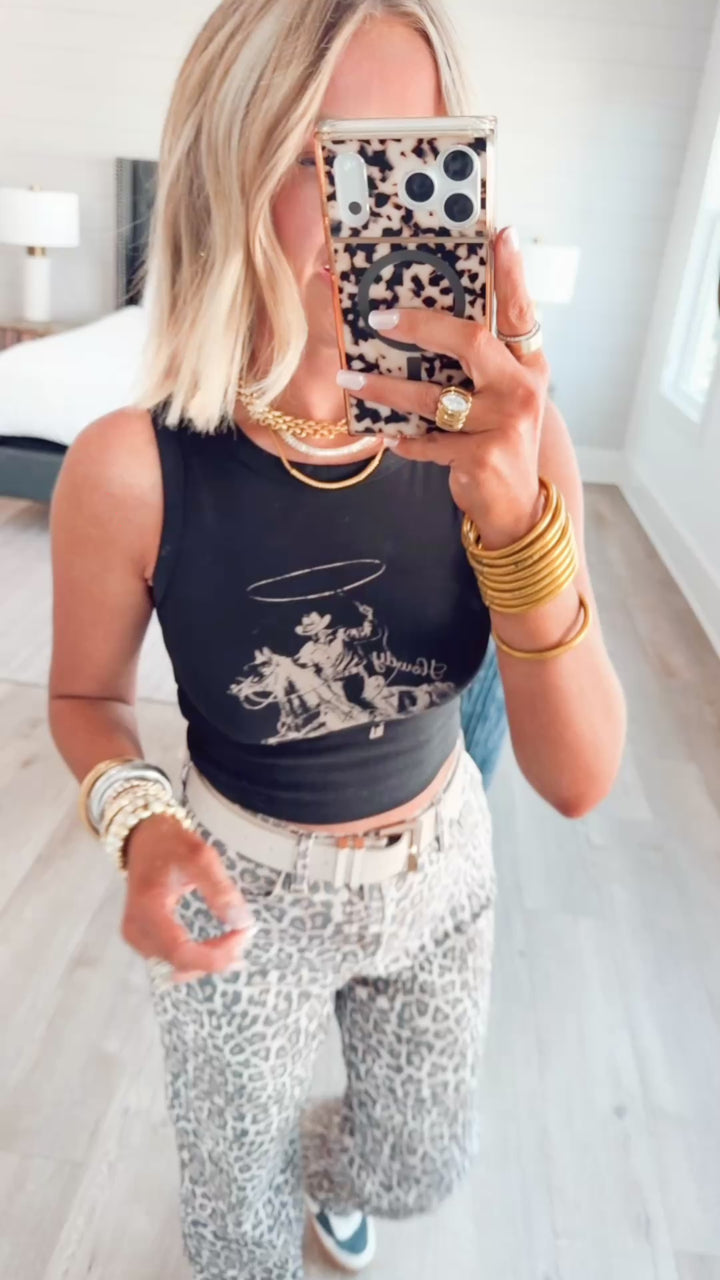 Saddle Up Tank-Black