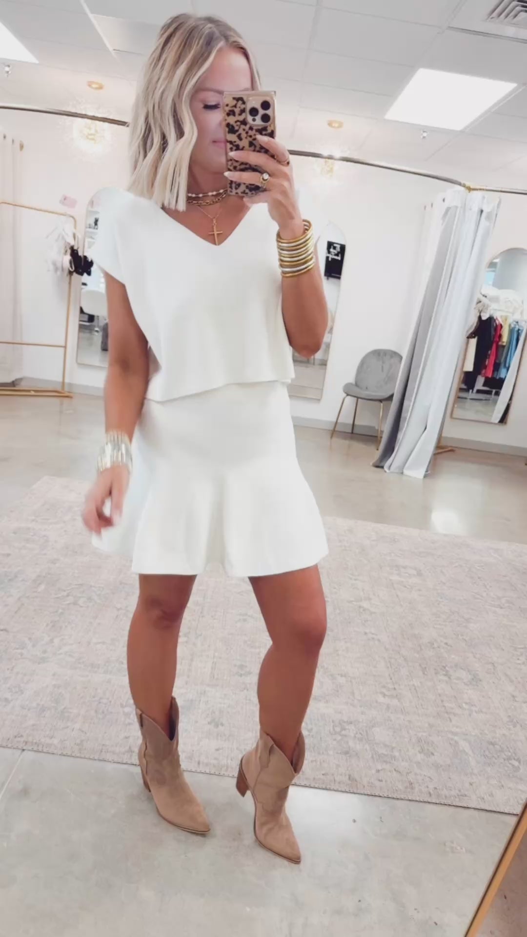 Afterglow Sweater & Skirt Set-Ivory