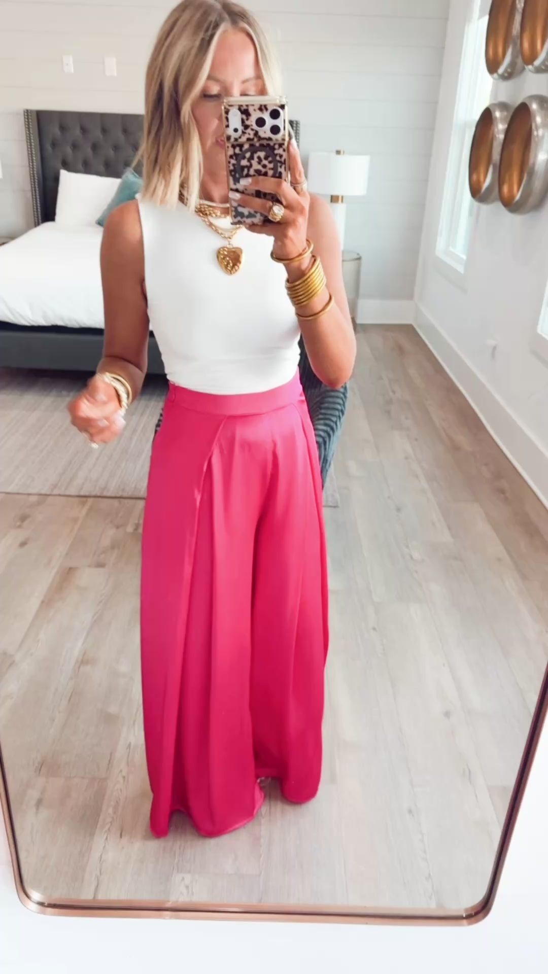 The Gia Satin Wide-Leg Pants