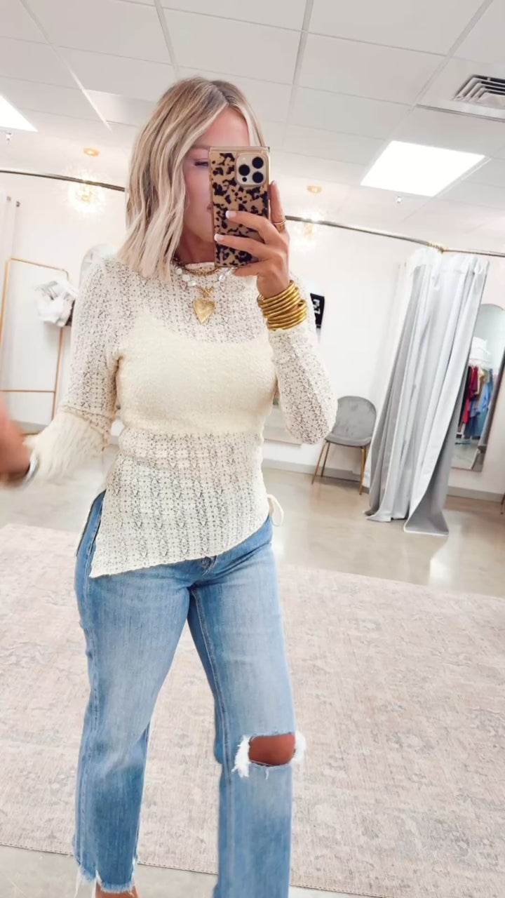 Rosalie Boatneck Top-Cream