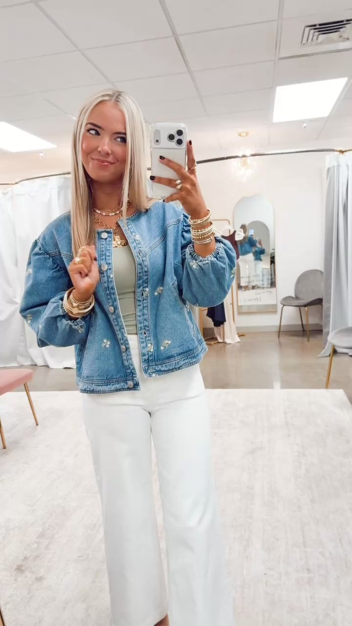 The Embroidered Charm Denim Jacket