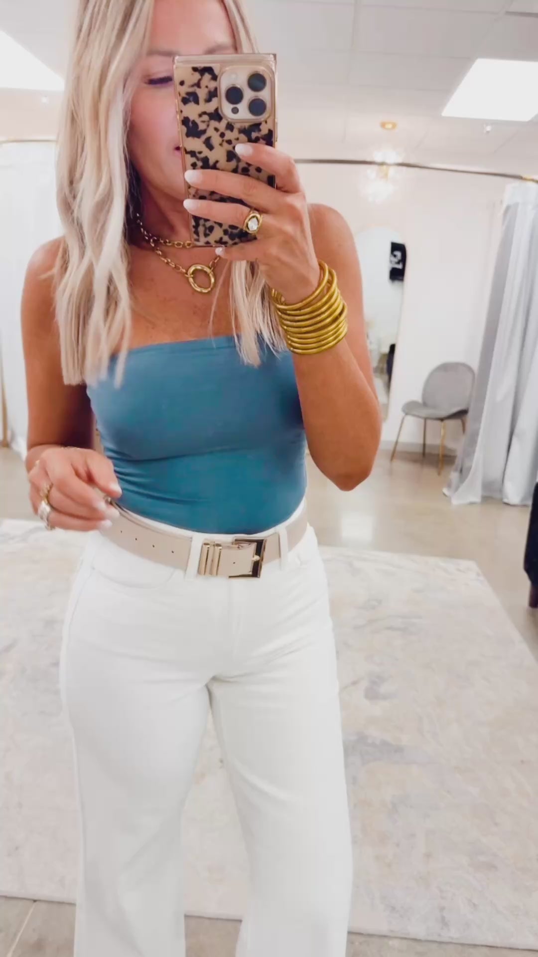 Basic Bandeau Top-Indigo