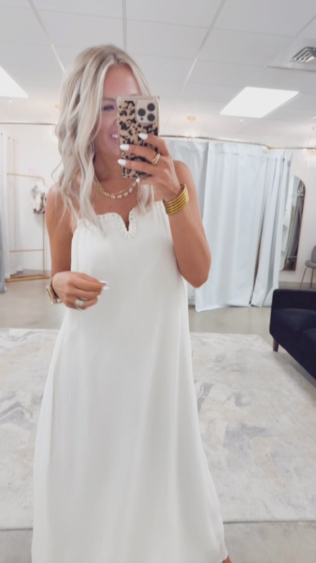 Summer Breeze Midi Dress-Ivory