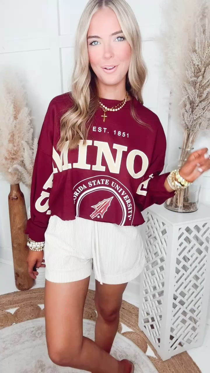 FSU Phipps Split Cropped Tee