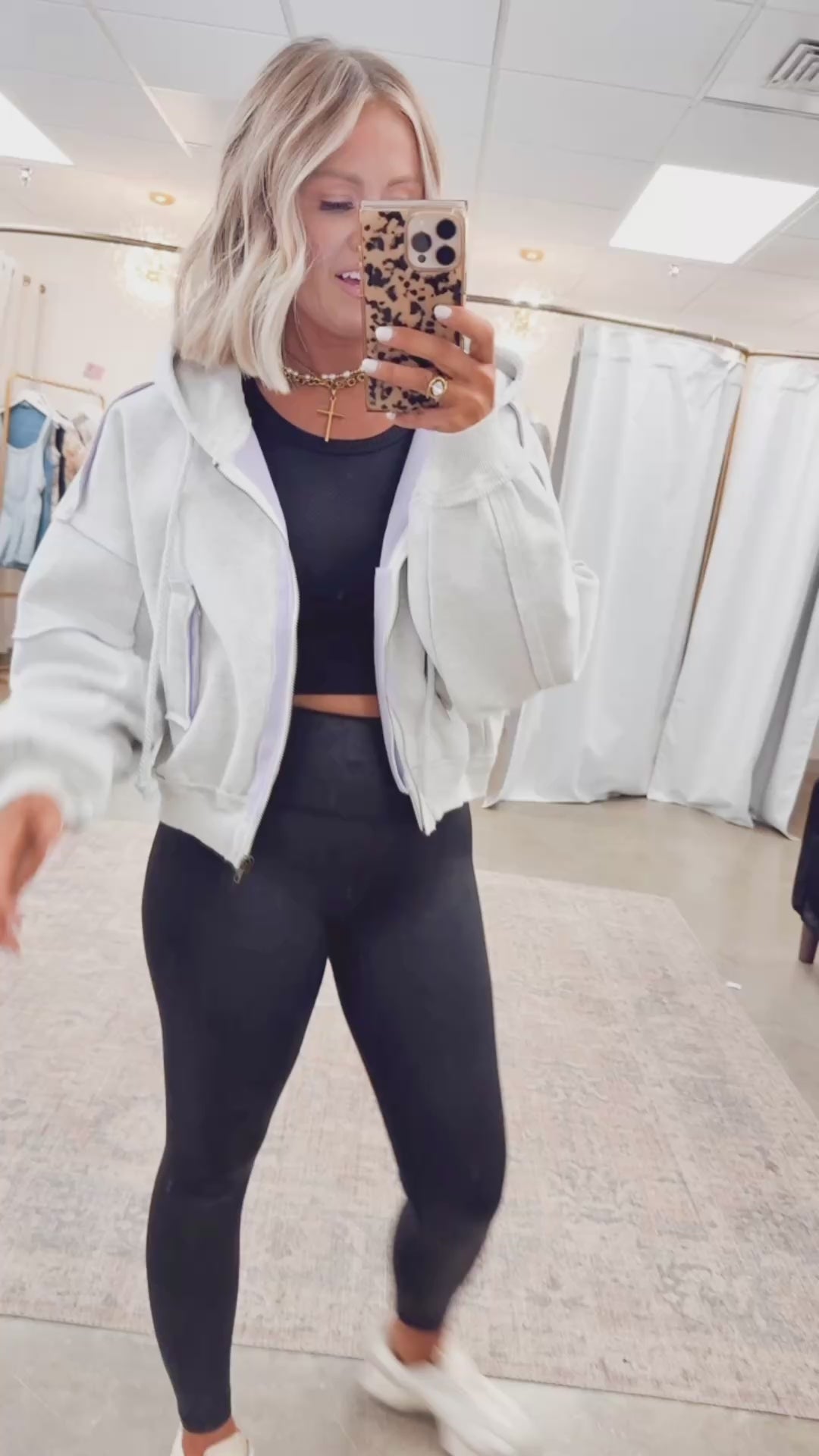Lilac Seam Oversized Hoodie Jacket