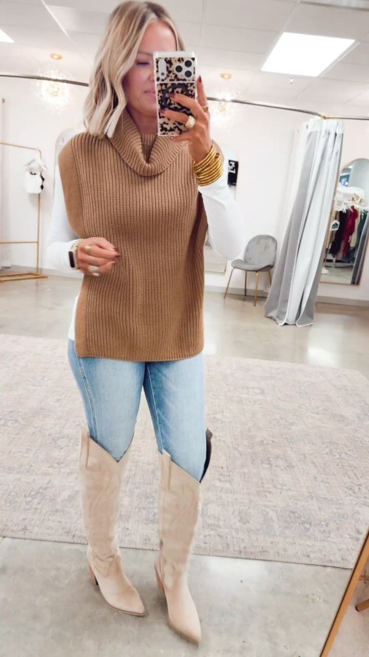 Alpine Breeze Sweater Vest-Espresso