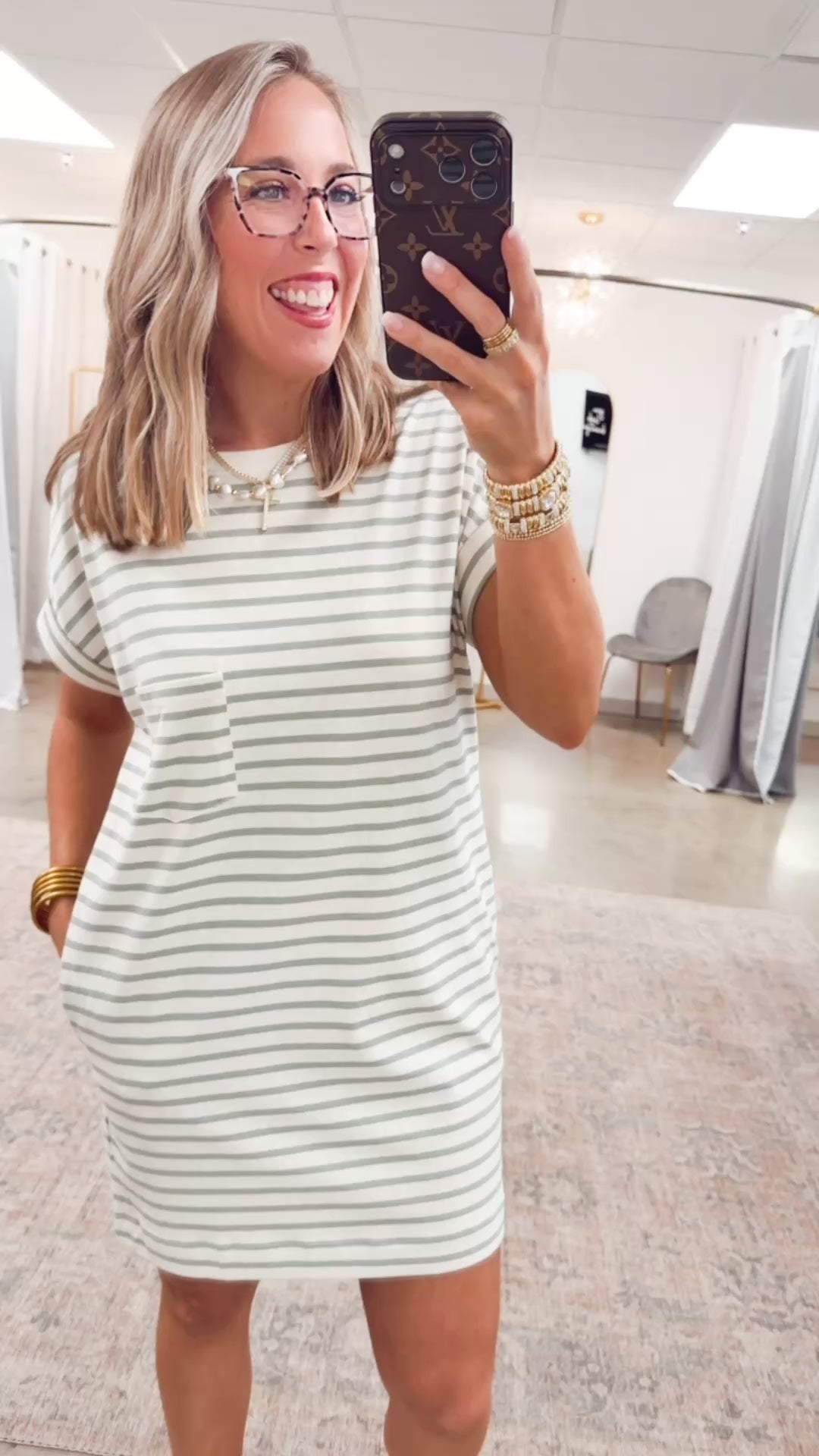 The Coastal Club T-Shirt Dress-Sage