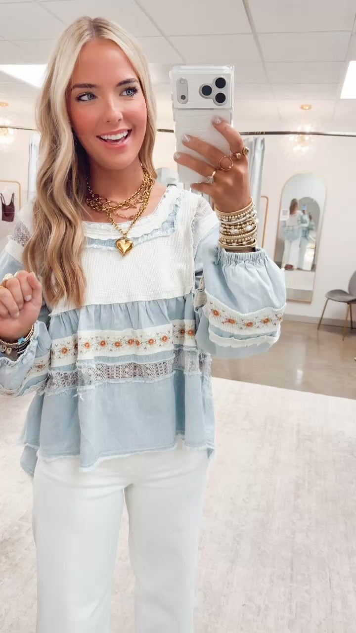 The Delilah Top-Denim