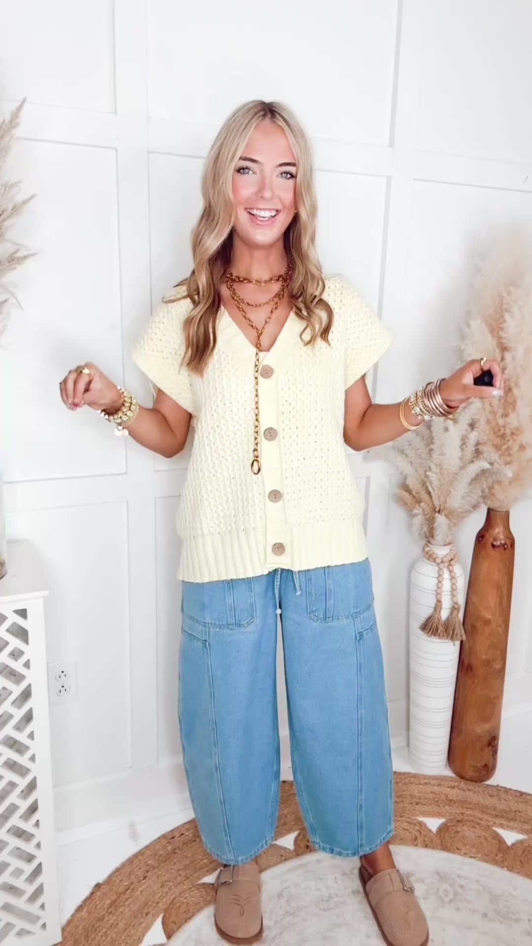 The Salt & Sun Oversized Vest-Lemon