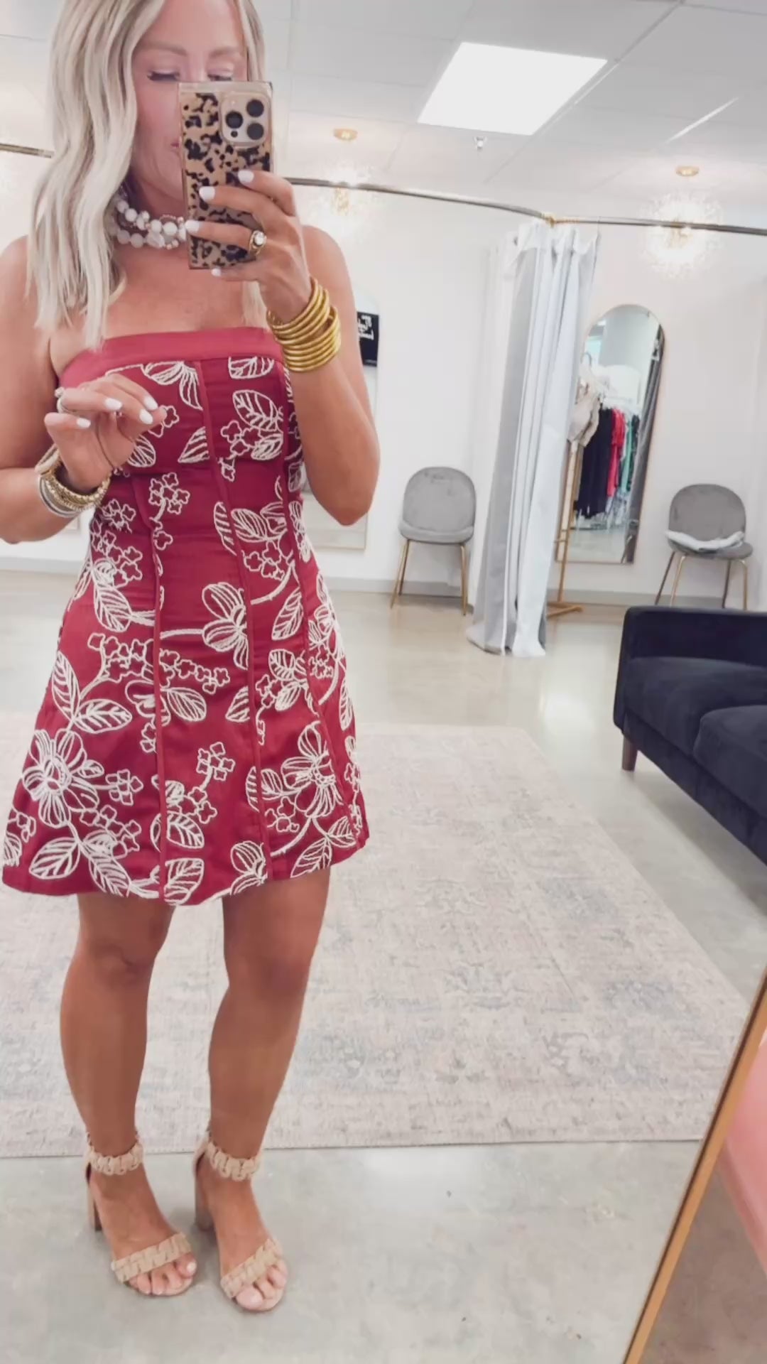 Julia Embroidered Mini Dress