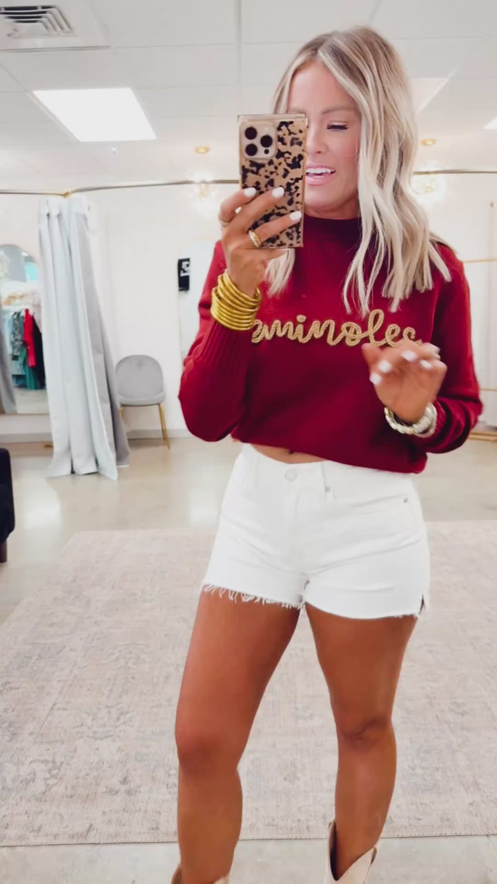 Seminoles Embroidered Sweater