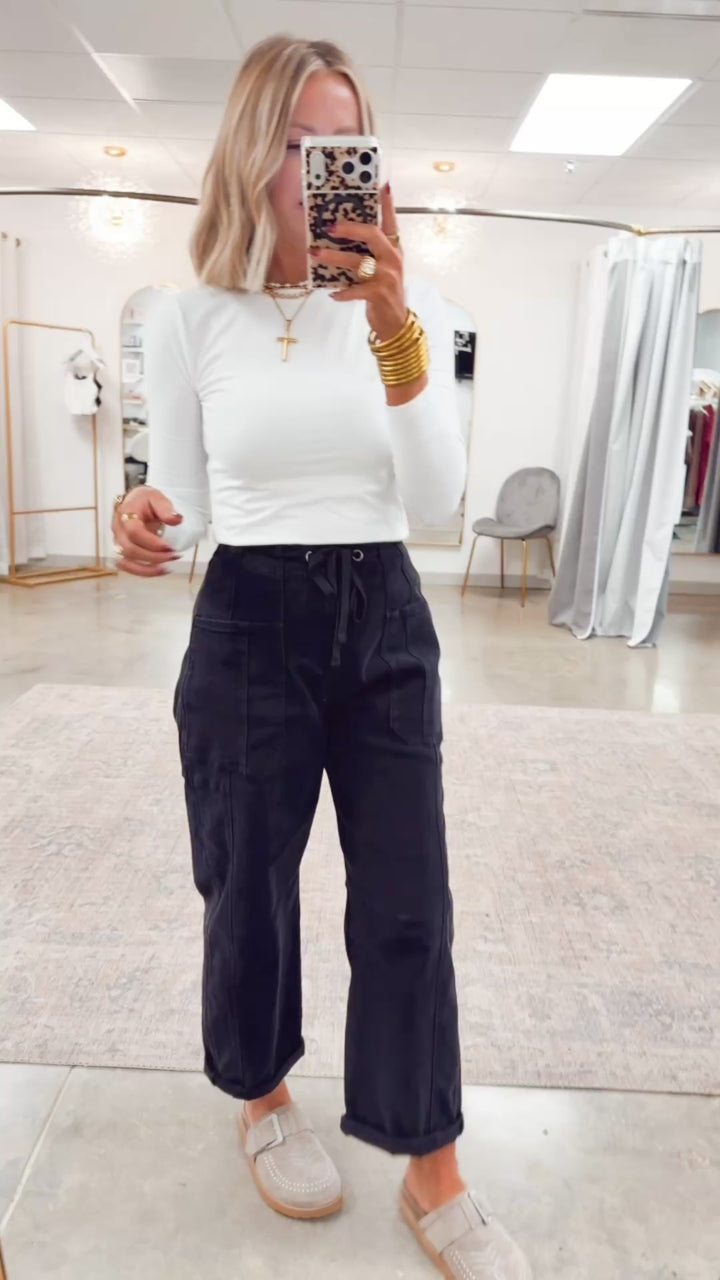 Laken Round Neck Top-White