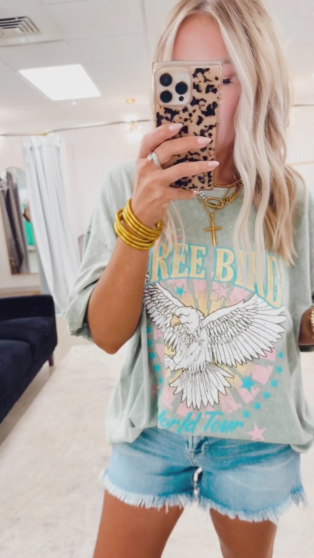 Free Bird World Tour Tee-Green